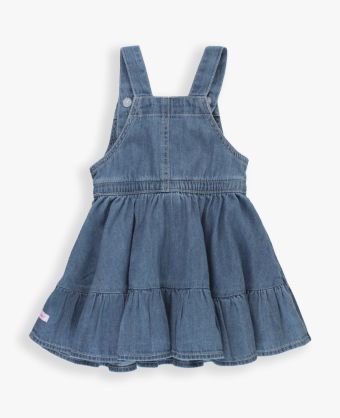 Denim overall dress
