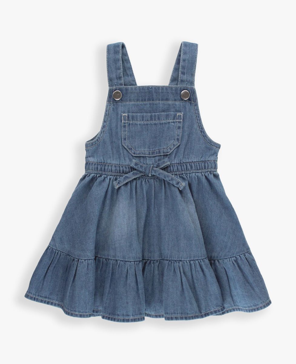 Denim overall dress