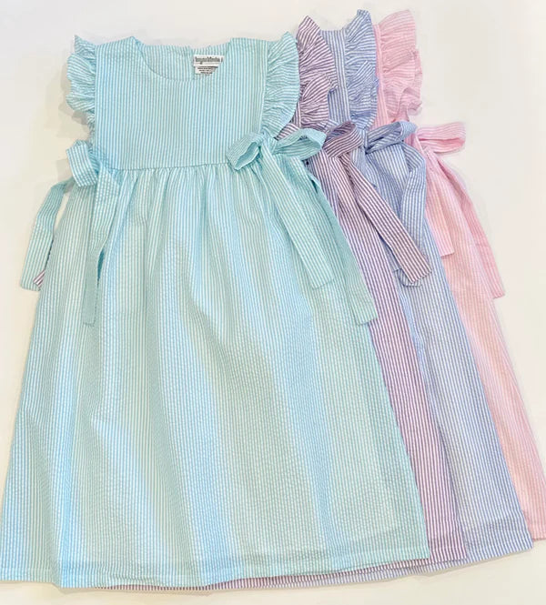 Seersucker Side Tie Dress